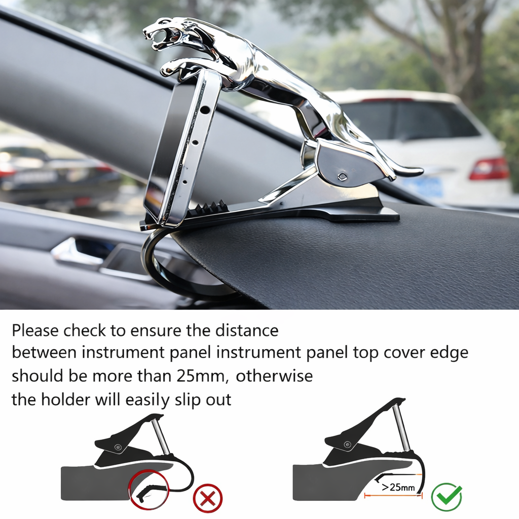 Premium Jaguar Design HUD Car Mobile Phone Holder