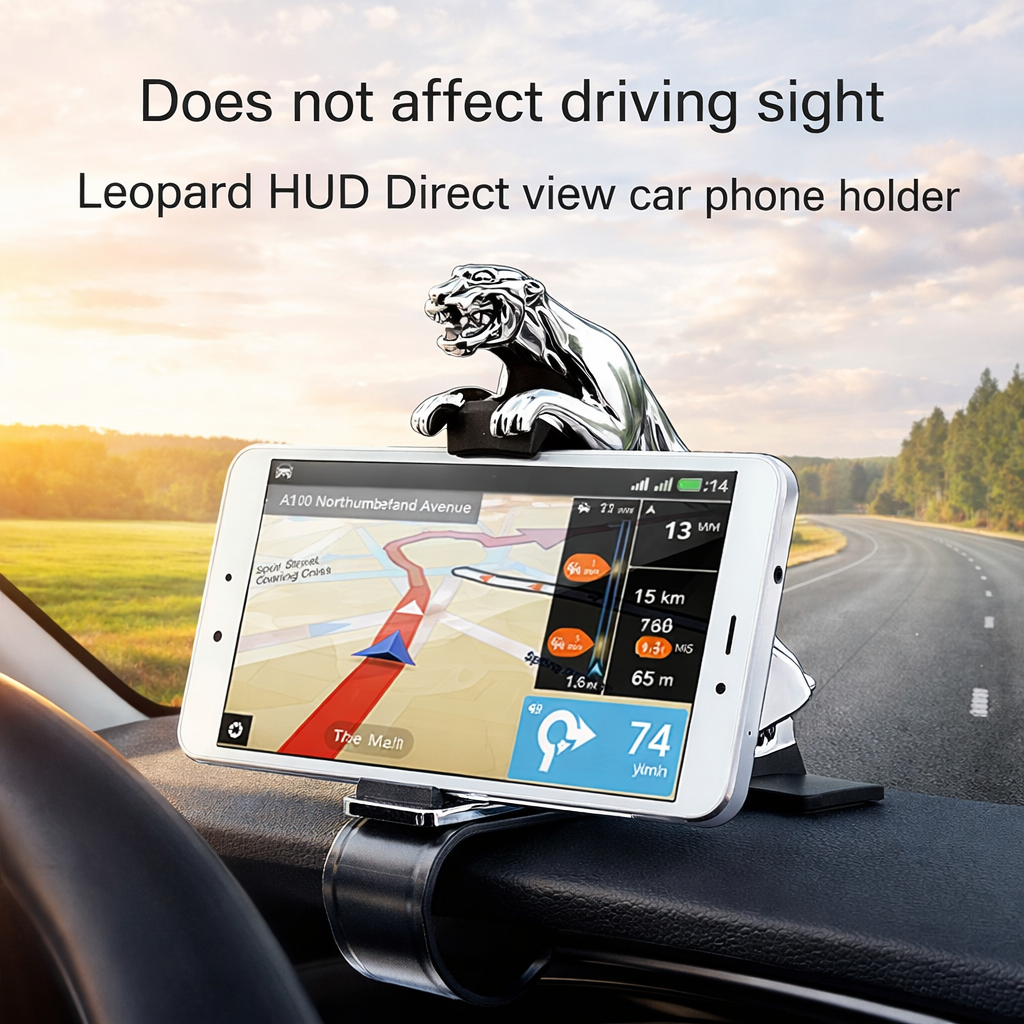 Premium Jaguar Design HUD Car Mobile Phone Holder